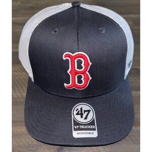 Boston Red Sox '47 Brand Navy/ White Trucker Adjustable Hat SnapBack